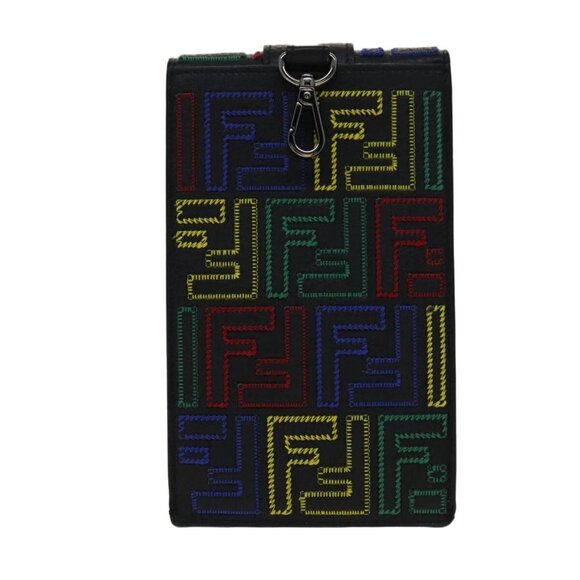 FENDI Zucca Canvas Smartphone holder Leather Multicolor 7AS120 Auth 108838V - Picture 2 of 16